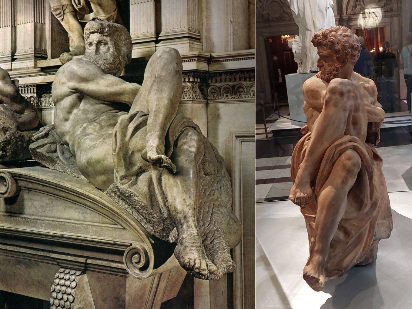 Michelangelo en Artus Quellinus, aanzicht over de breedte-as.