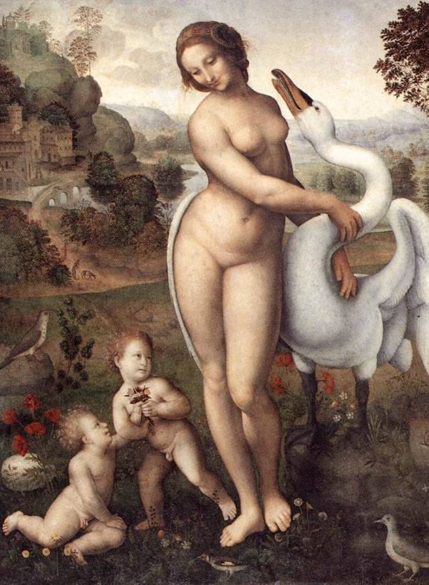 Leda en de Zwaan door Leonardo da Vinci